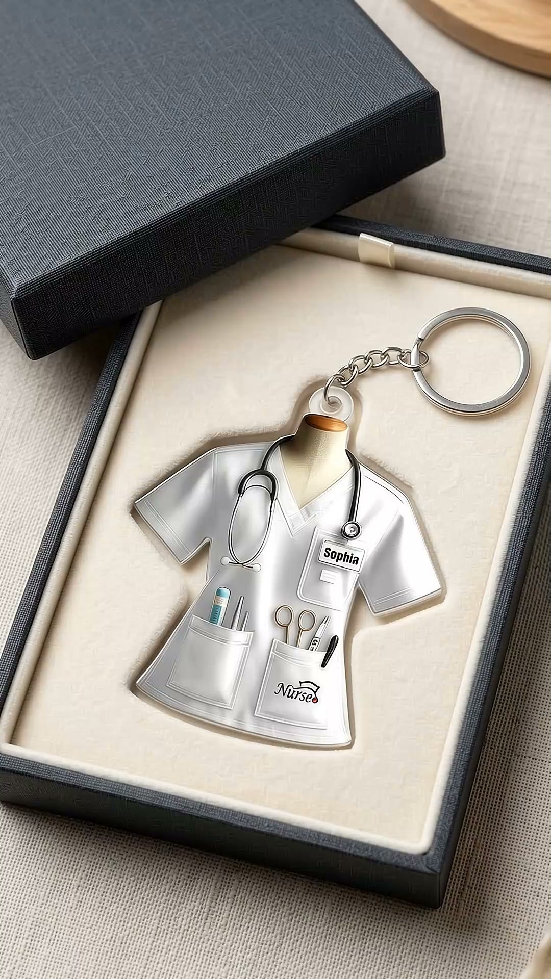 Nurse Uniform Personalized Acrylic Keychain
