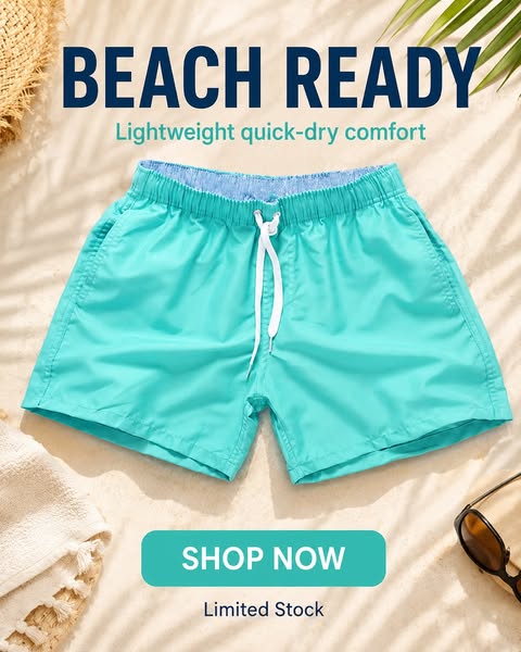 Men's Quick-Dry Beach & Surf Shorts