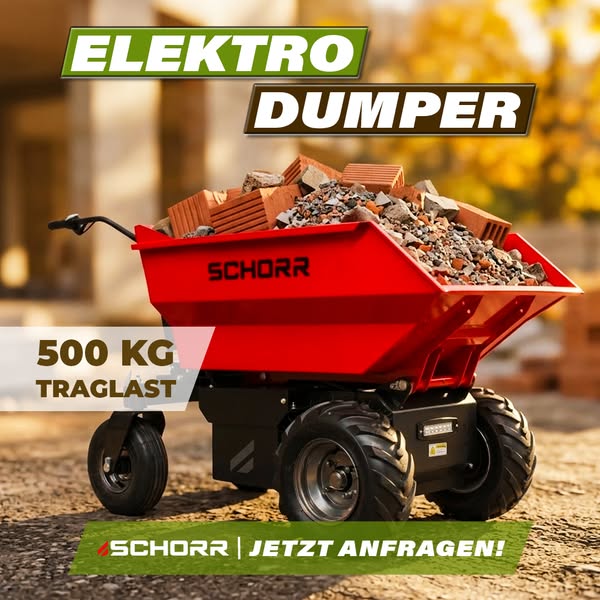 Elektrodumper 500kg - 8 Stunden Laufzeit
