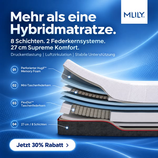 Supreme Taschenfederkernmatratze | MLILY Deutschland