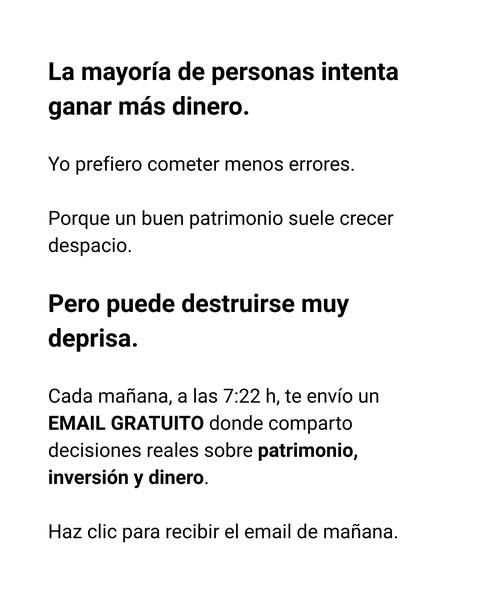 Recibe el EMAIL de mañana GRATIS.