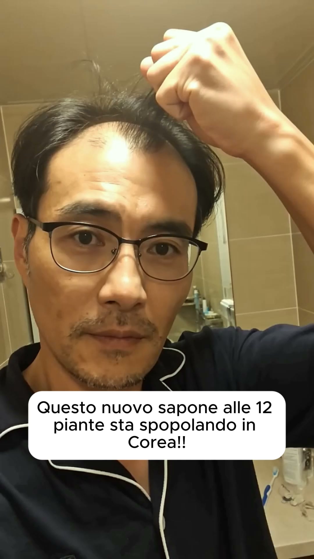 Sapone Coreano per la Crescita dei Capelli — Ferma la Caduta con 12 Erbe