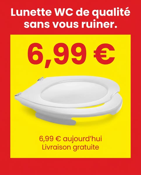 Kit Lunette WC Clipsable à 6,99€