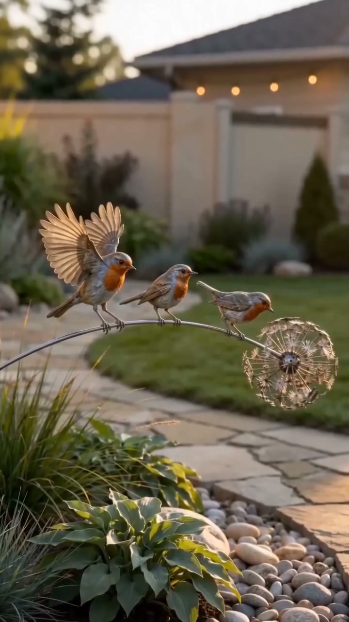 Robin Memorial Garden Stake – “Loved Ones Are Near”