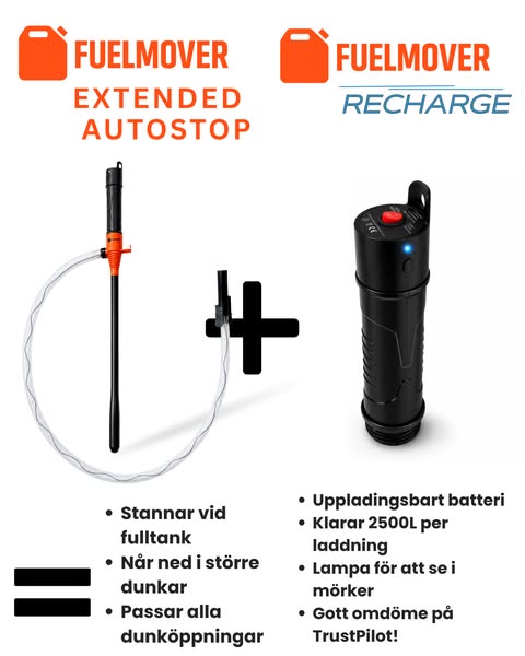 Stannar automatiskt vid fulltank