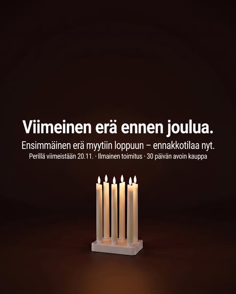 Viimeinen erä ennen joulua.
