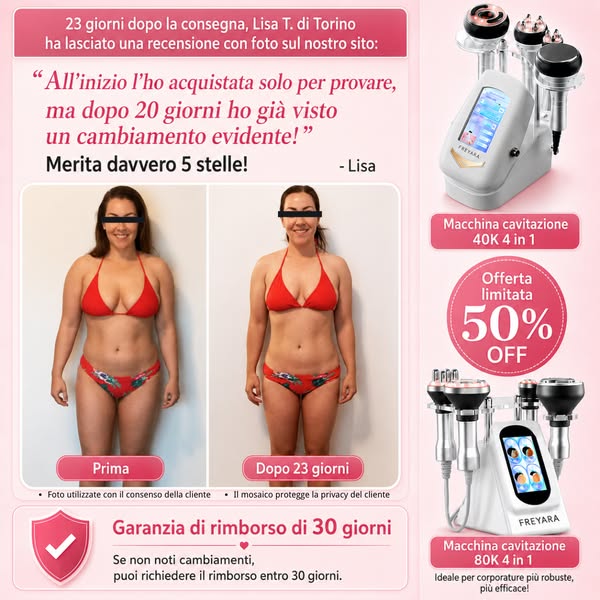 Addio al grasso ostinato! Usa il dispositivo FREYARA Cavitazione a casa