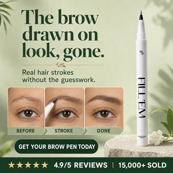 The brow pen that draws hair, not lines.
