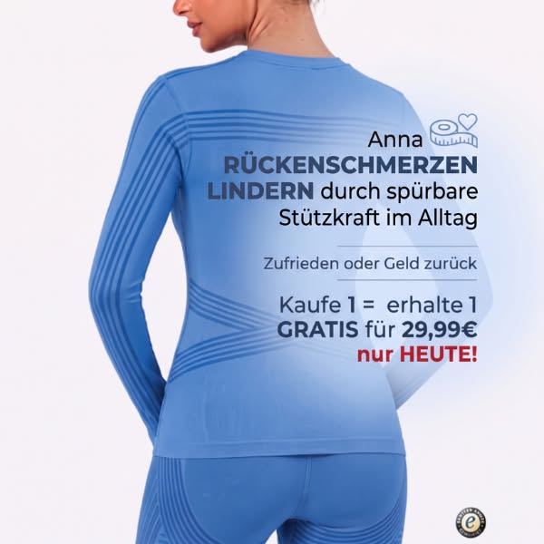 Damen Kompressions T-Shirt mit Rückenunterstützung | CelluLisse