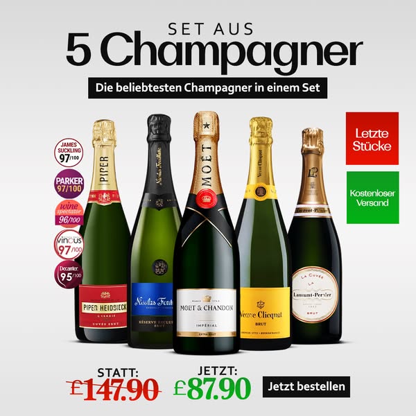 Champagner-Set mit 5 Flaschen (je 750 ml)