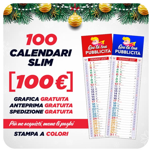 100 CALENDARI a 100€