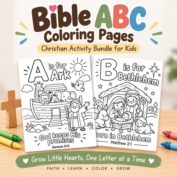 90% Off Bible ABC Coloring Pages