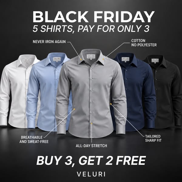 5 Shirts, Pay For Only 3