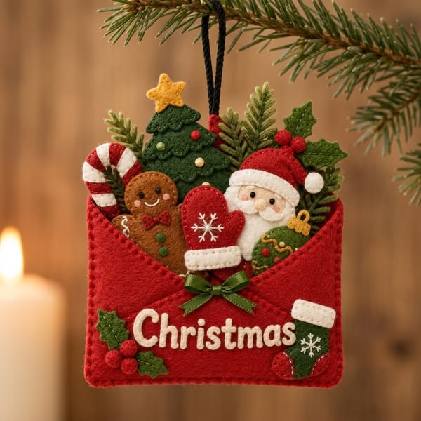 A Felt Envelope Full of Christmas