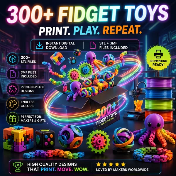 Print 300+ Fidget Toys