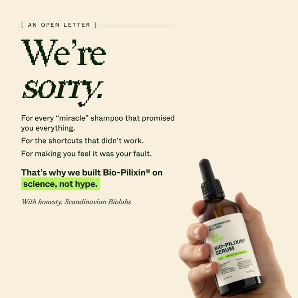 No miracles. Just hair growth sciencered to