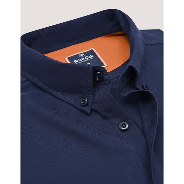 Navy Long Sleeve Button Down Casual Shirt