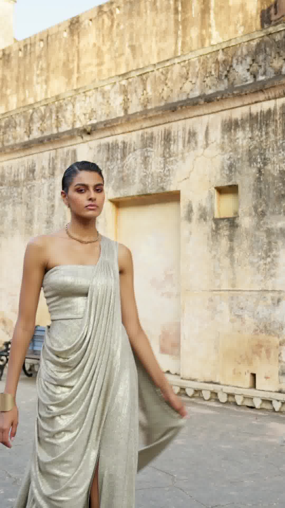 Sari Drape Gown