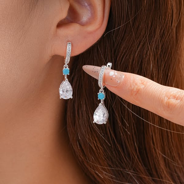 Turquoise Accent Drop Earrings