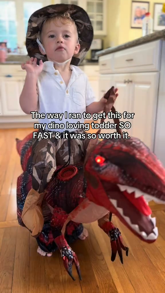 DEASIA Inflatable T‑Rex Costume | Glowing Red Eyes Adult Halloween Blow‑Up Suit
