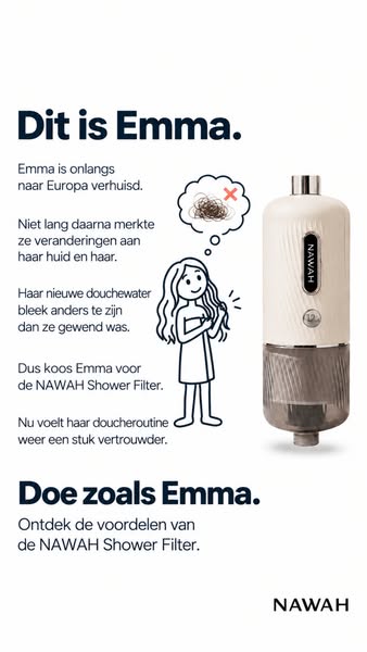 Verhuisd naar Europa? Kijk naar je douchewater