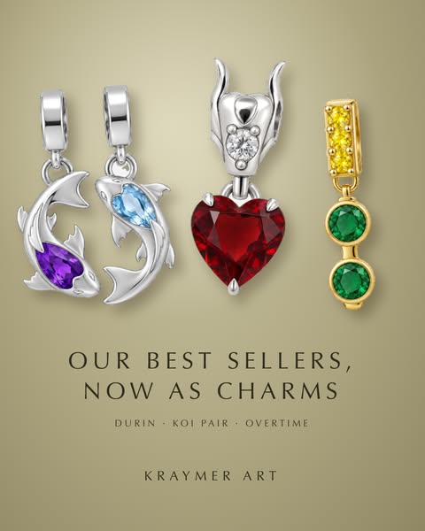 Our best sellers, as charms