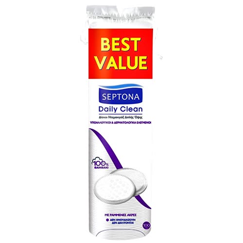 Septona Δίσκοι ντεμακιγιάζ Στρογγυλοί 100τεμ. Best Value