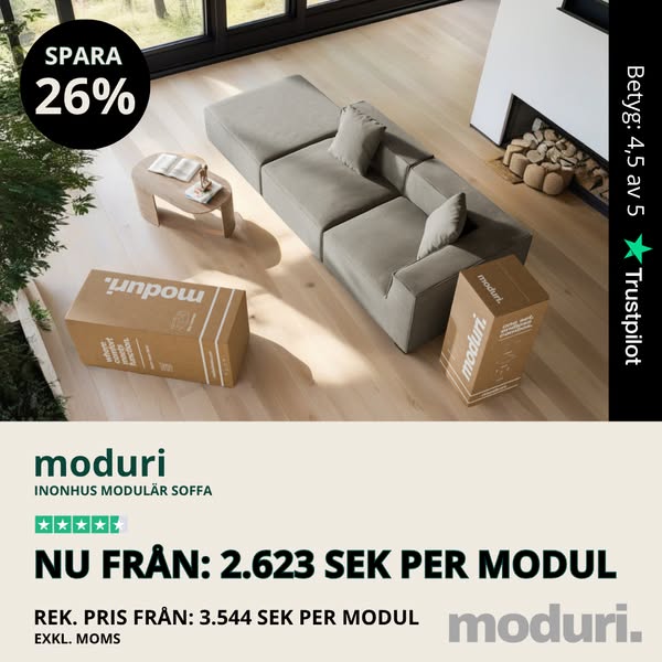 moduri – 26 % introduktionsrabatt