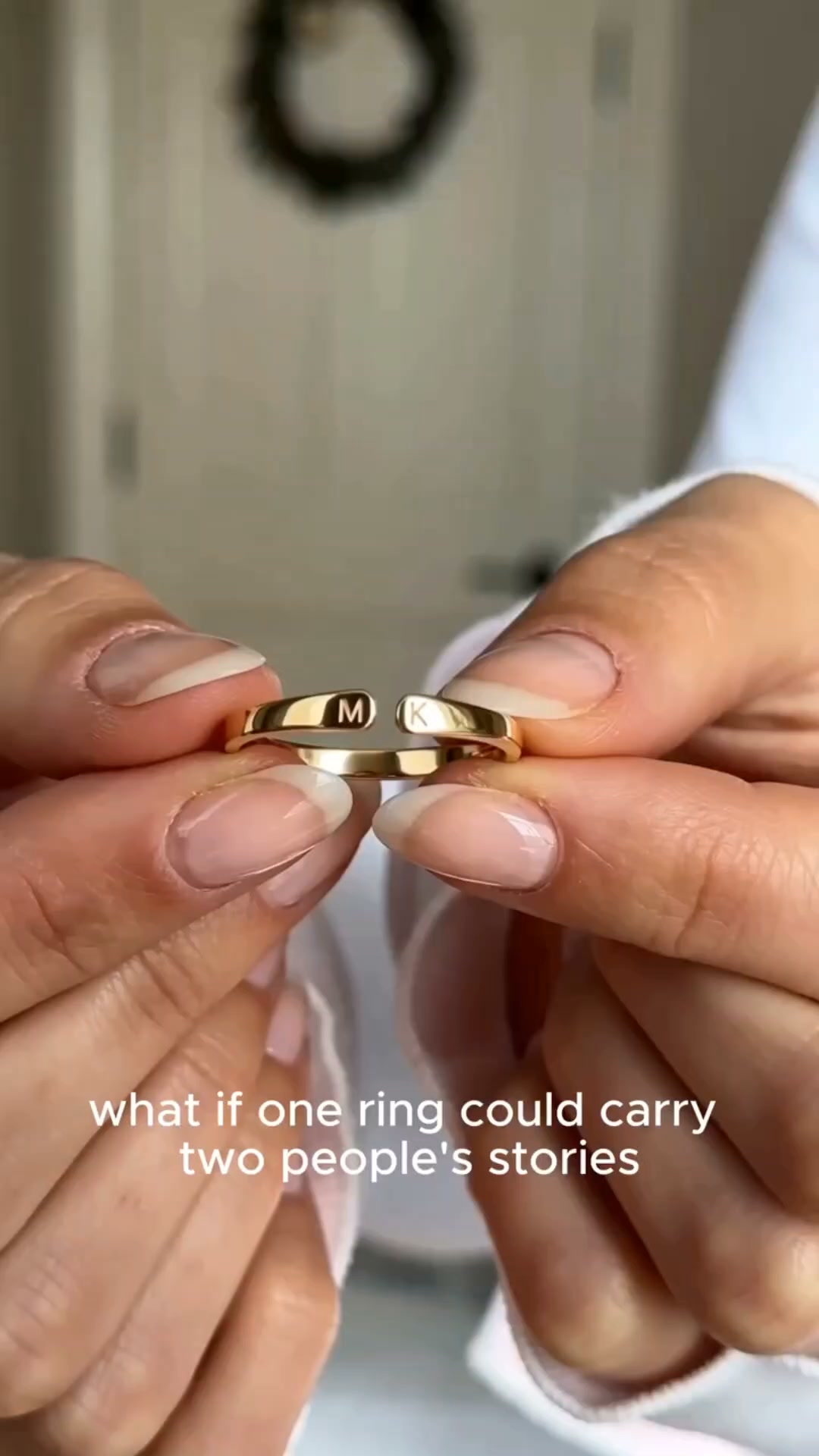Adjustable Double Initial Ring "Whisper"