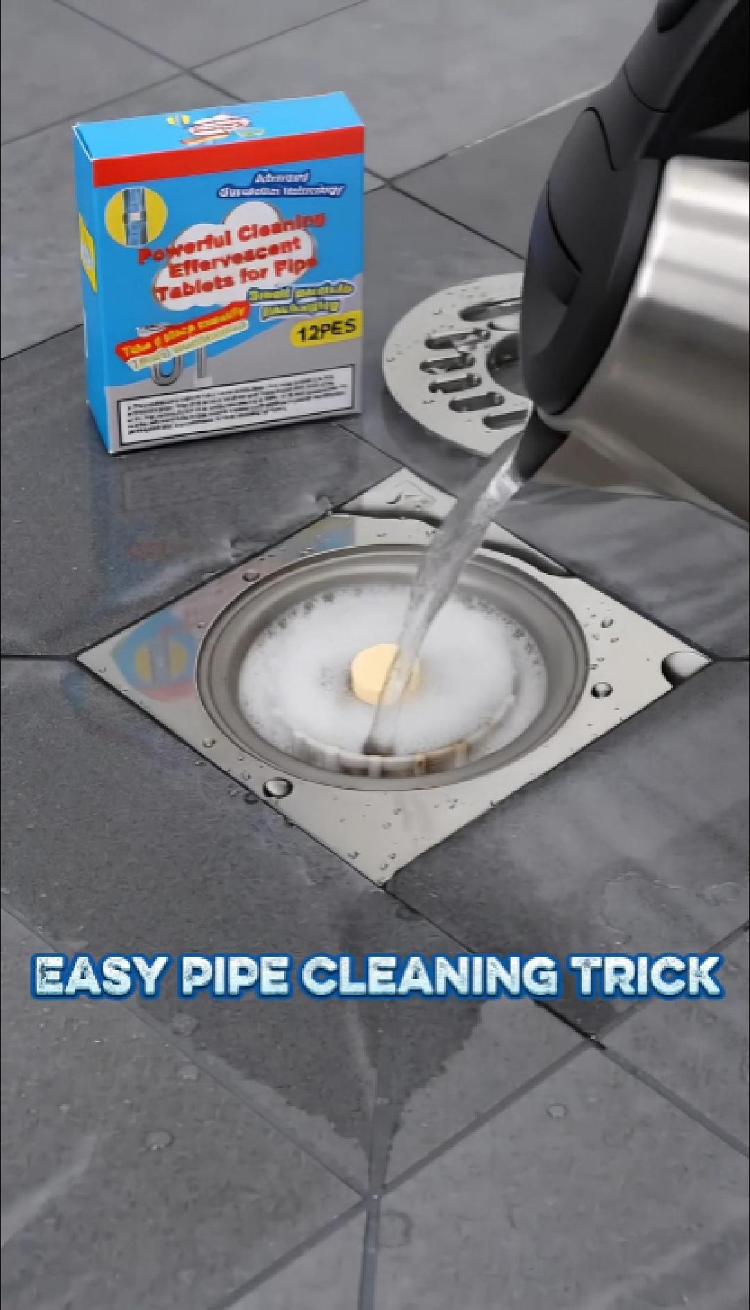 Powerful Drain Cleaning Effervescent Tablets | Fast-Dissolving Formula for Hair, Grease & Everyday Build-Up | Easy Sink & Pipe Cleaner
