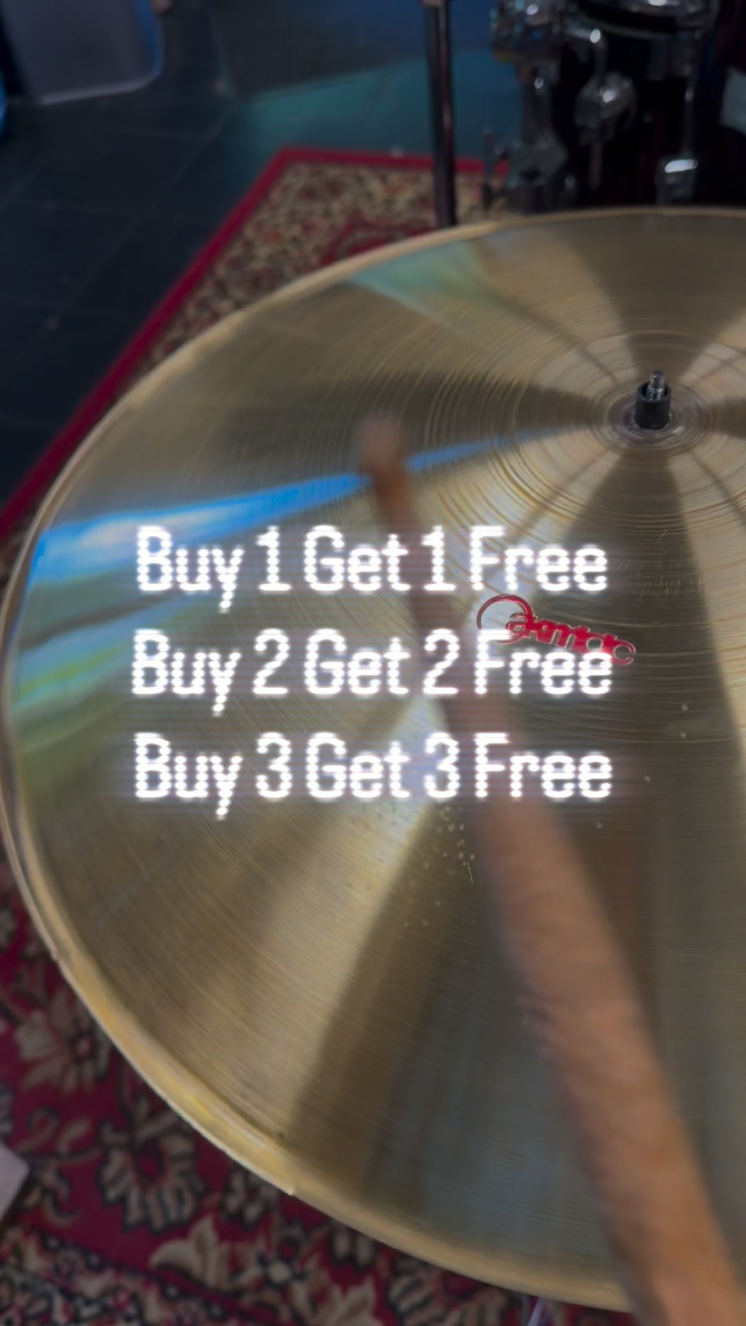 We double your order. Get up to 3 free cymbals.
