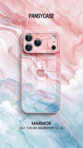 iPhone Marmor Gehärtetes Glas Handyhülle