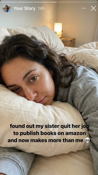 my sister is out-earning me from her couch