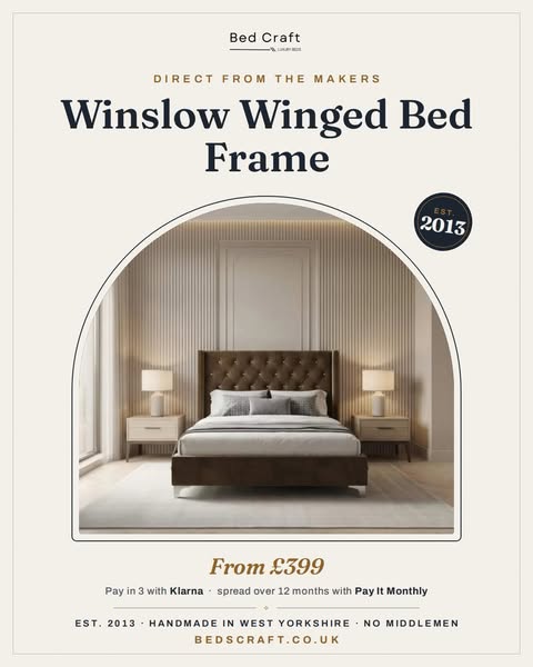 Up to 25% Off the Winslow Winged Bed Frame