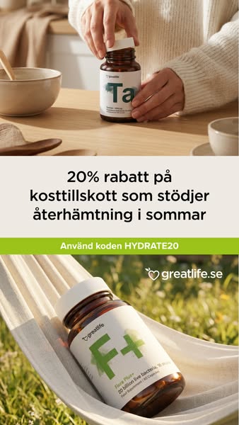 20 % rabatt på utvalda kosttillskott