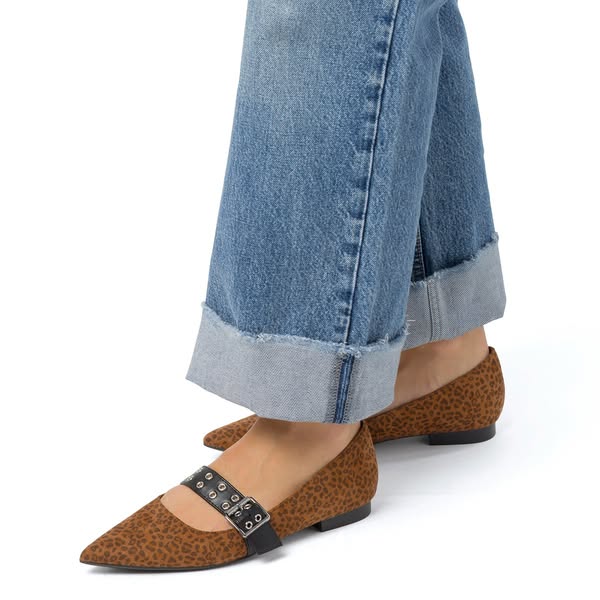 Ballerine con stampa animalier leopardata da Donna Lora Ferres