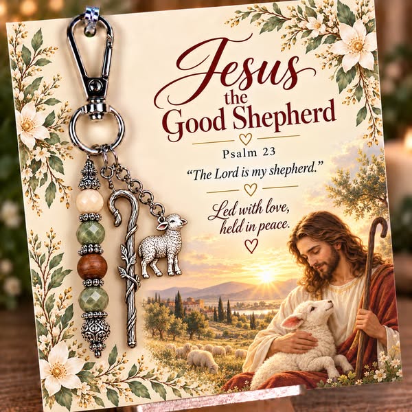 Carry Your Faith With You - Christian Scripture & Prayer Keepsake Keychain - Shepherd