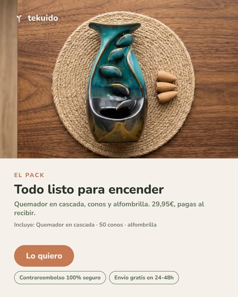 Todo listo para encender. 29,95€