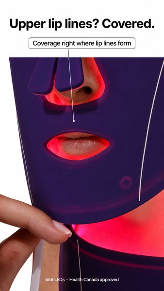 Made to reach the upper lip