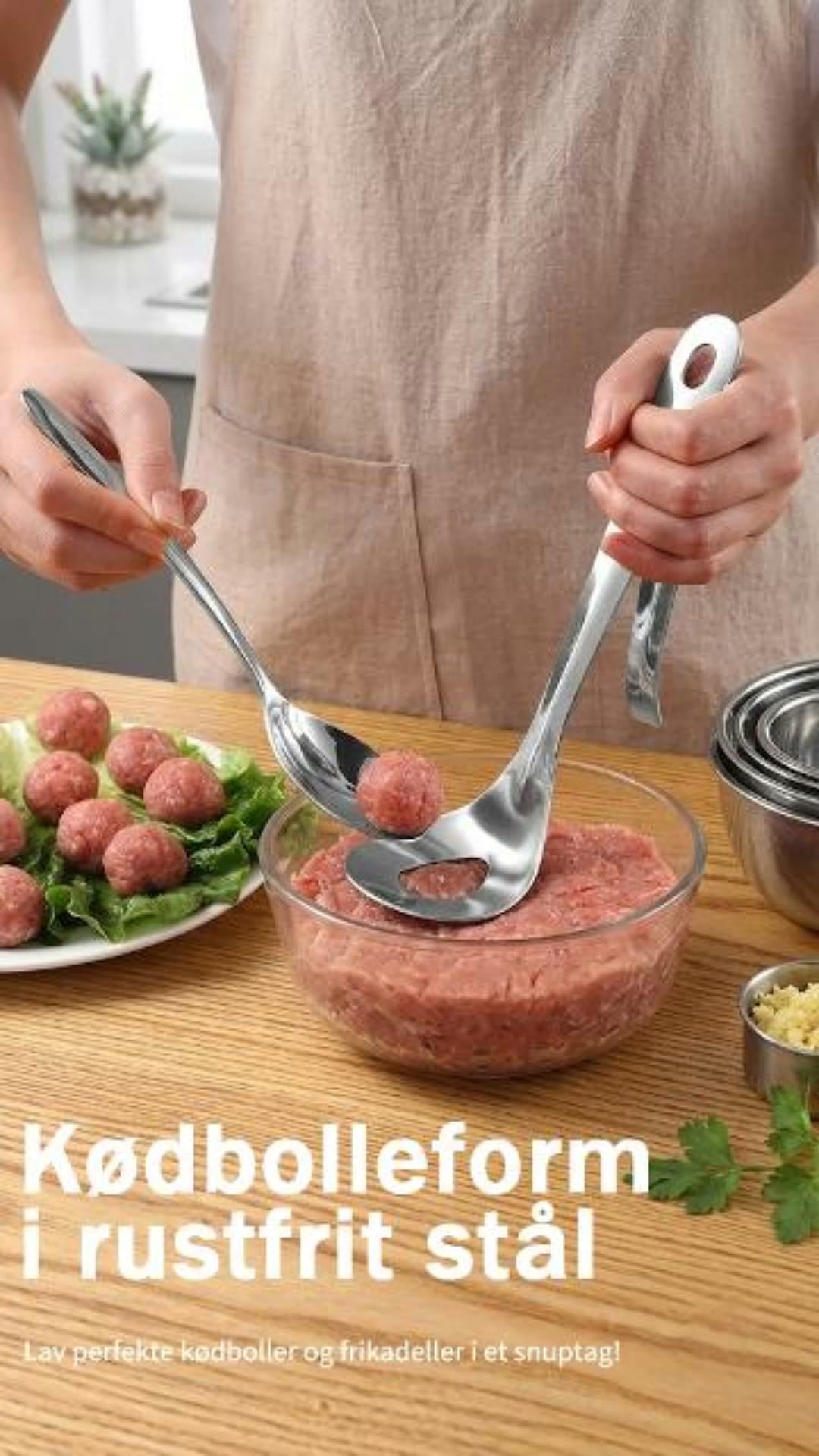Kødbolleform i rustfrit stål