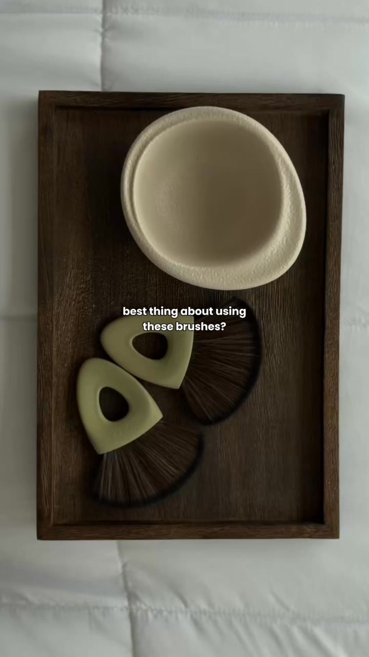 Crafted Ceramic Bowls & Brushes for Skincare Rituals