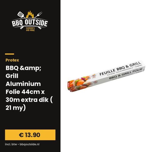 BBQ & Grill Aluminium Folie 44cm x 30m extra dik ( 21 my)