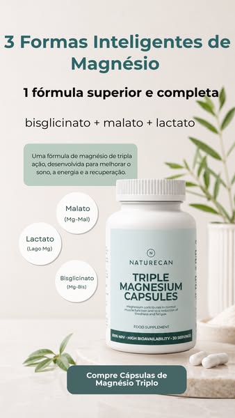 Relaxe ainda melhor com o magnésio triplo
