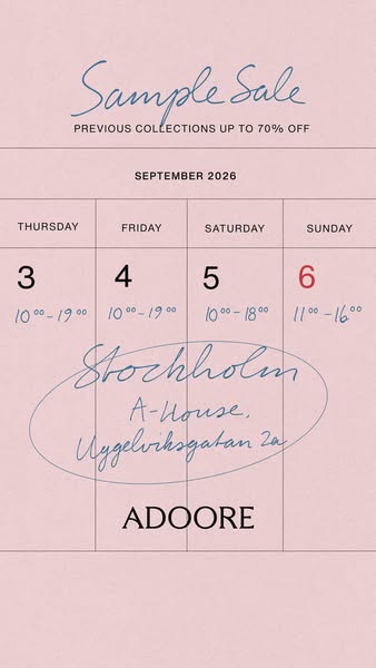 STOCKHOLM SAMPLE SALE