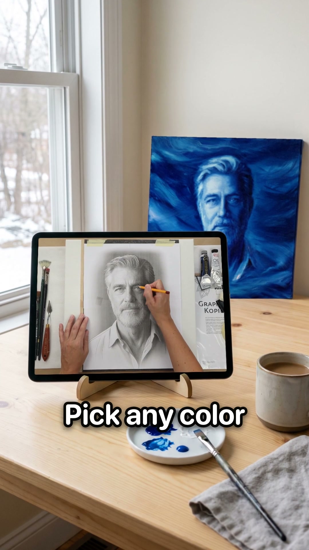 Paint Dreamy One-Color Oil Portraits