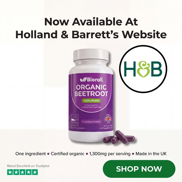 Organic Beetroot Capsules Made in Worcester