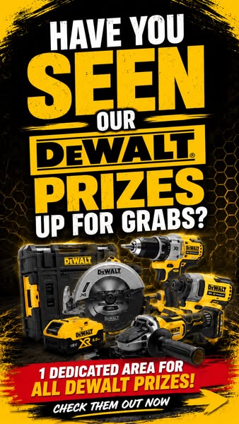 WIN DEWALT PRIZES!