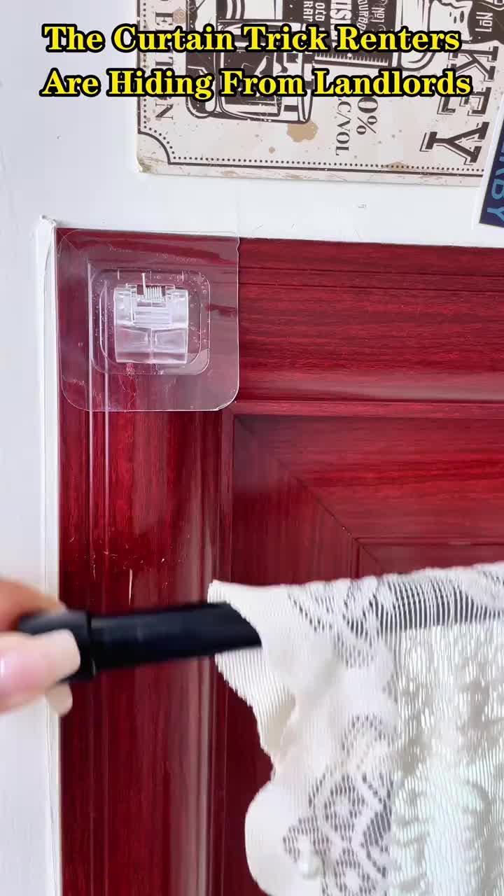 Transparent Hanging Rod Clip