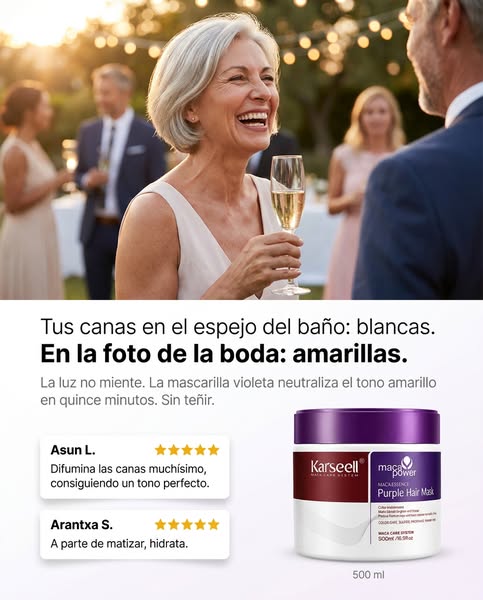 Es naranja. Y en 15 minutos deja de serlo.
