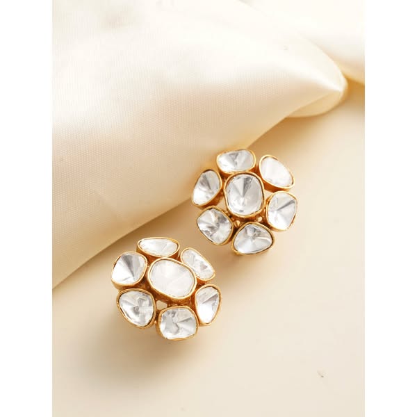 Uncut Polki Studs